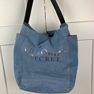 Victoria's Secret Blue Denim Tote Bag